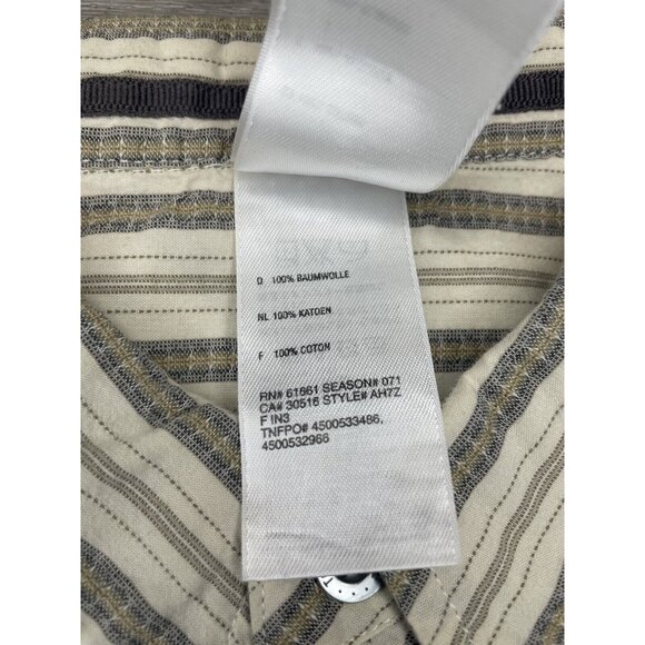 The North Face Mens Size Medium Button Up Shirt A5 Series Tan Short Sleeve - Picture 5 of 11